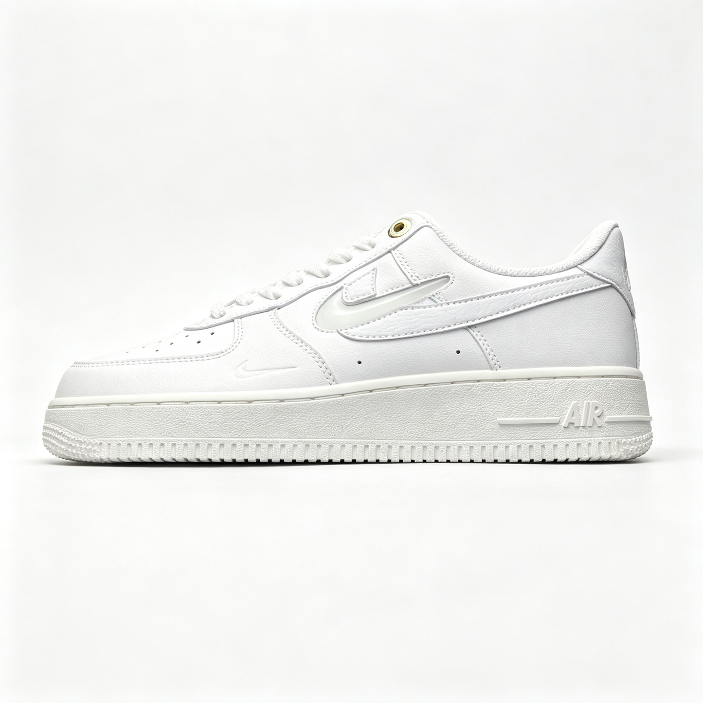 Nike Air Force 1 '07 Low Custom – Off-White Double Swoosh & Gold Eyelet
