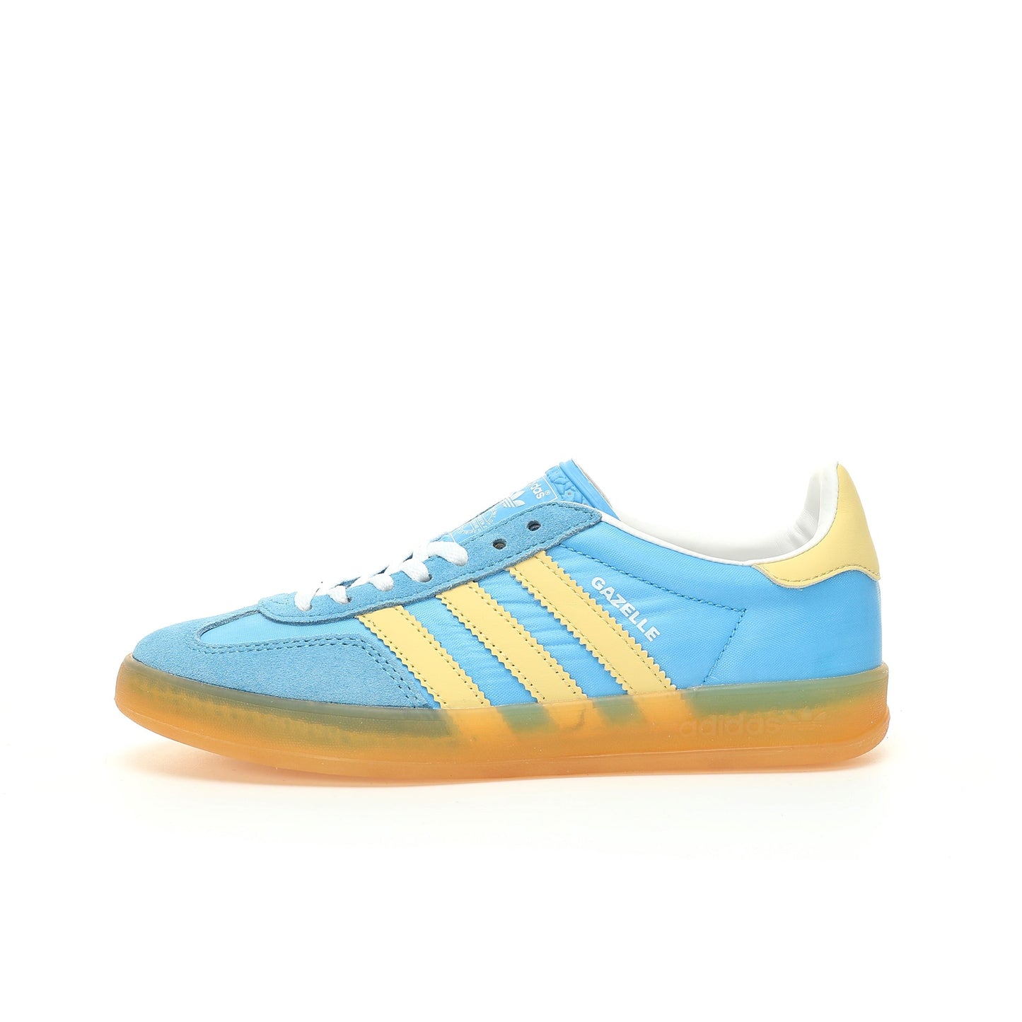 Adidas Originals Gazelle Indoor – Light Blue / Yellow Gum Suede Low-Top Sneakers
