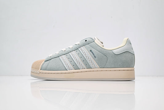adidas Originals Superstar – Mint Green Suede Upper with Beige Shell Toe