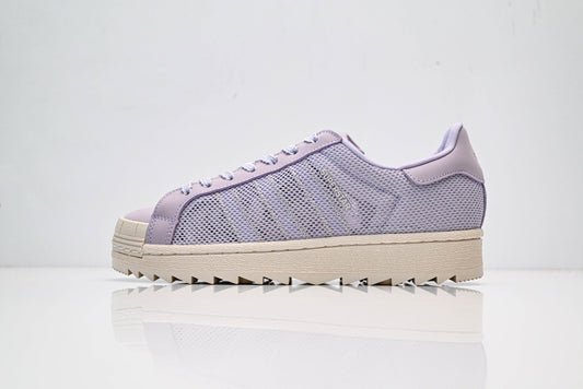 adidas Originals Superstar – Light Purple Mesh Upper with Beige Shell Toe