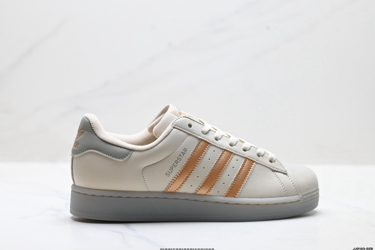 adidas Originals Superstar — Cream Clay-Orange & Grey | White Shell Toe