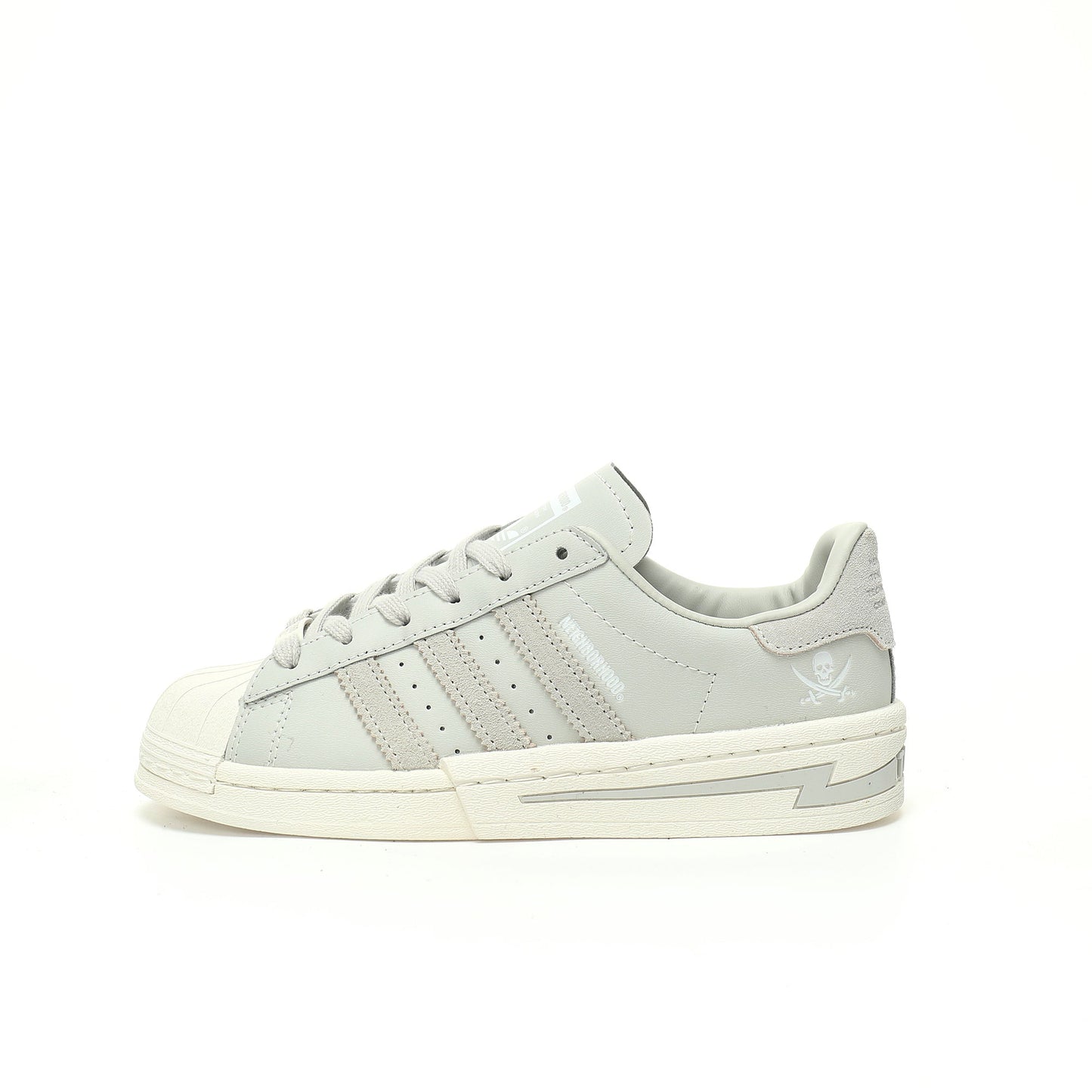 Adidas Originals Superstar Neighborhood – Light Grey Leather Low-Top Sneakers