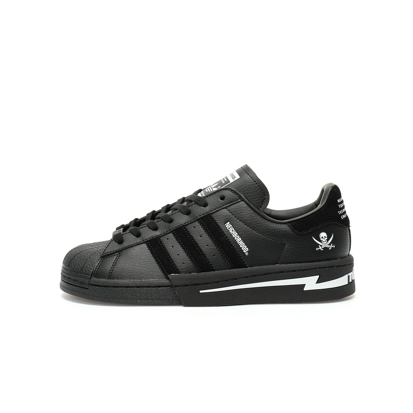 Adidas Originals Superstar Neighborhood – Black Leather Low-Top Sneakers
