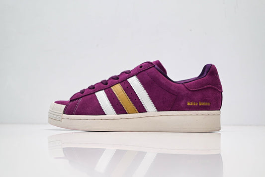 adidas Originals Superstar × Wales Bonner – Purple with Gold 3-Stripes & White Shell Toe