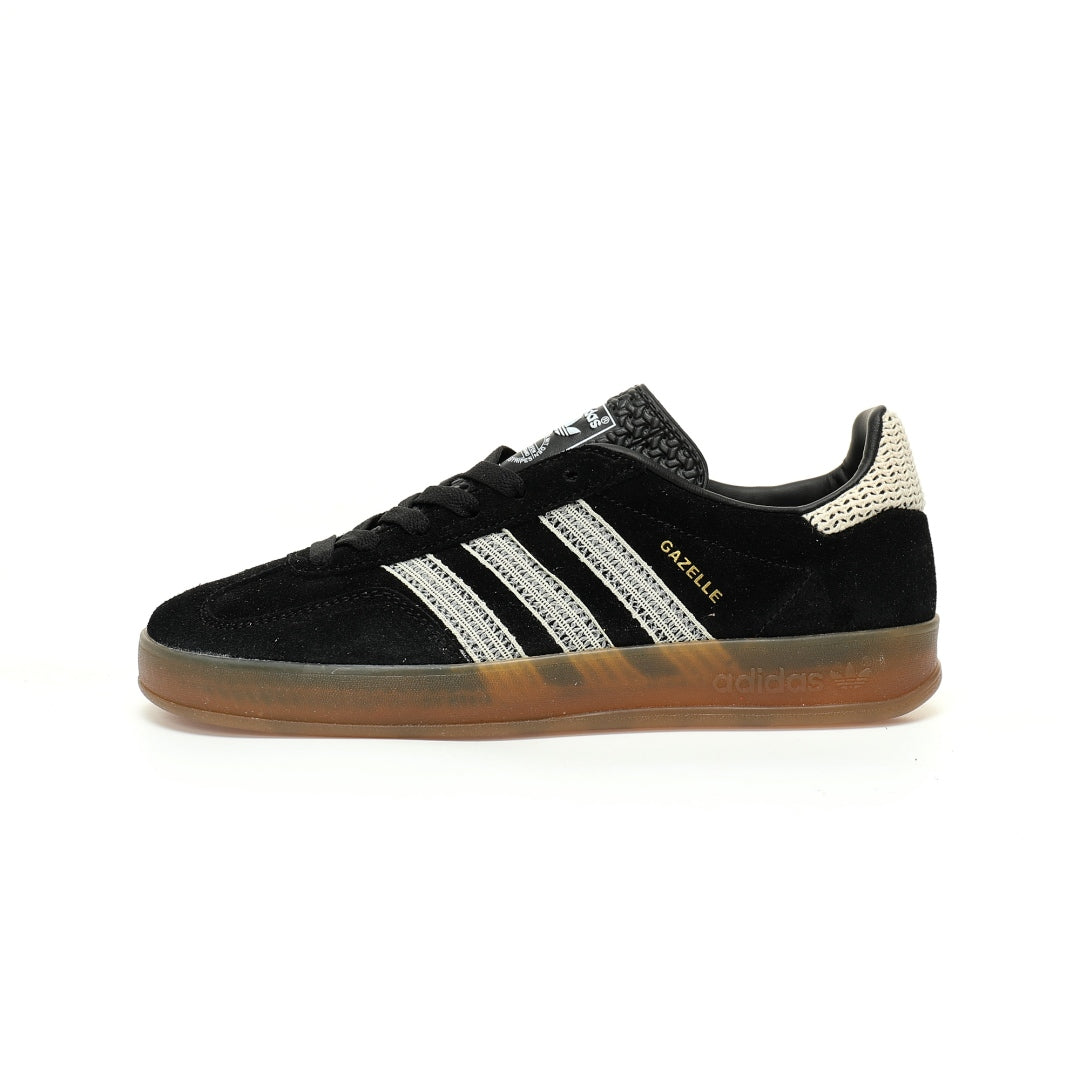 Adidas Originals Gazelle Indoor Black Off-White Gum Suede Sneaker