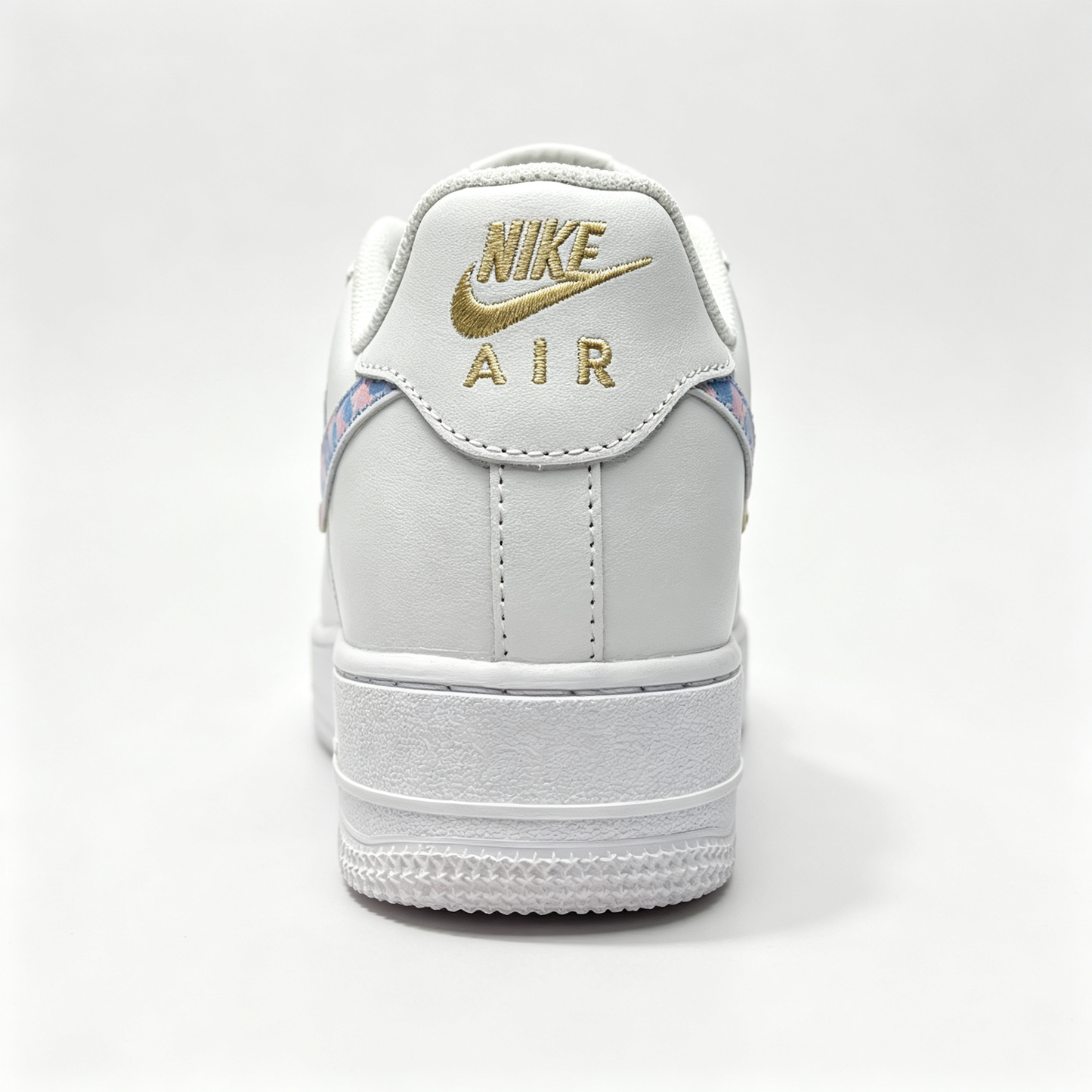 Nike Air Force 1 '07 Low Custom — Multi Mini Gold Swoosh | Pastel Camo