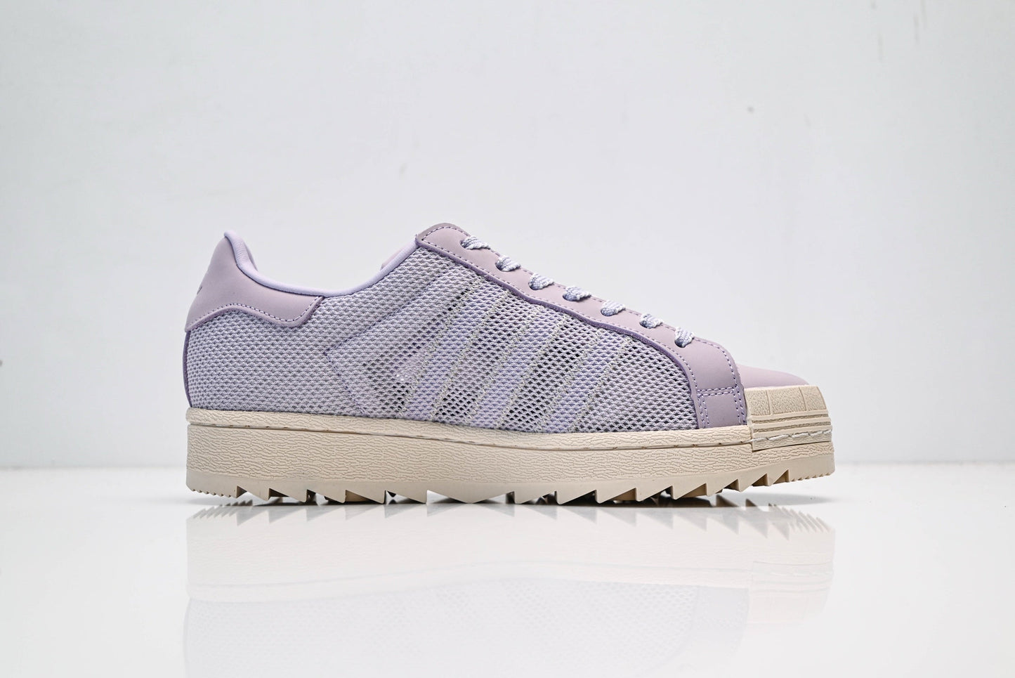 adidas Originals Superstar – Light Purple Mesh Upper with Beige Shell Toe