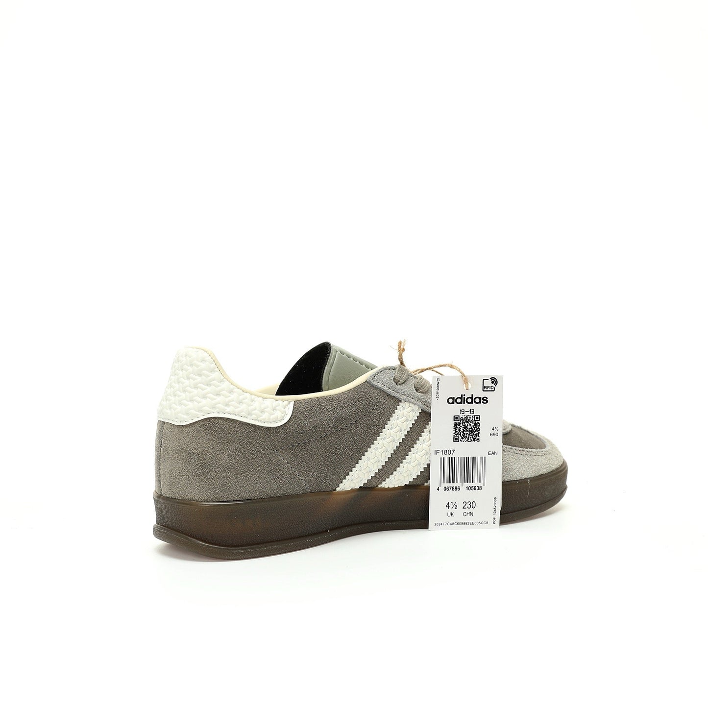 Adidas Originals Gazelle Indoor – Grey / White Gum Suede Low-Top Sneakers