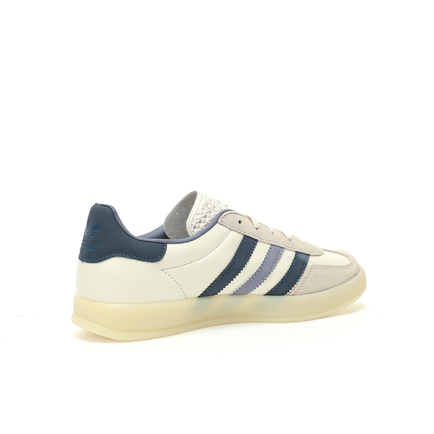 Adidas Originals Gazelle Indoor – Cream / White / Slate Blue Gum Suede & Leather Low-Top Sneakers