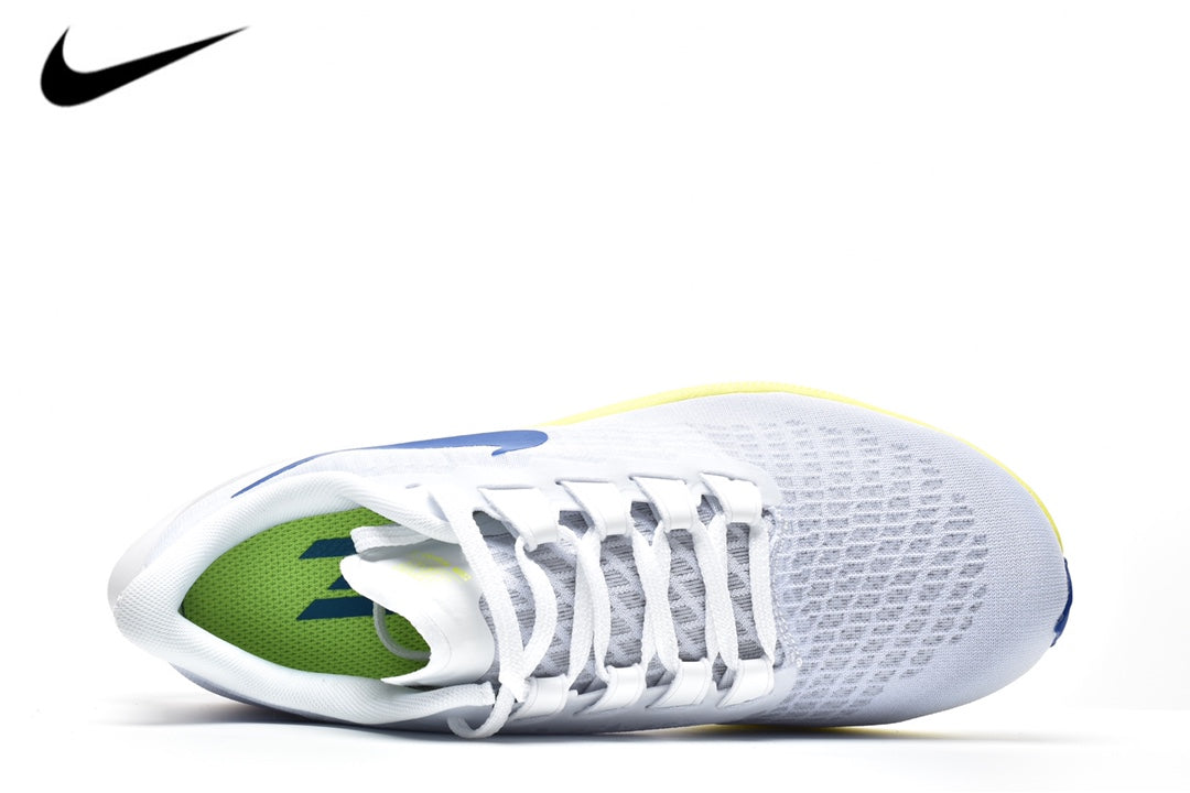 Nike Air Zoom Pegasus 37 – White / Racer Blue / Yellow Strike Mesh Running Sneakers