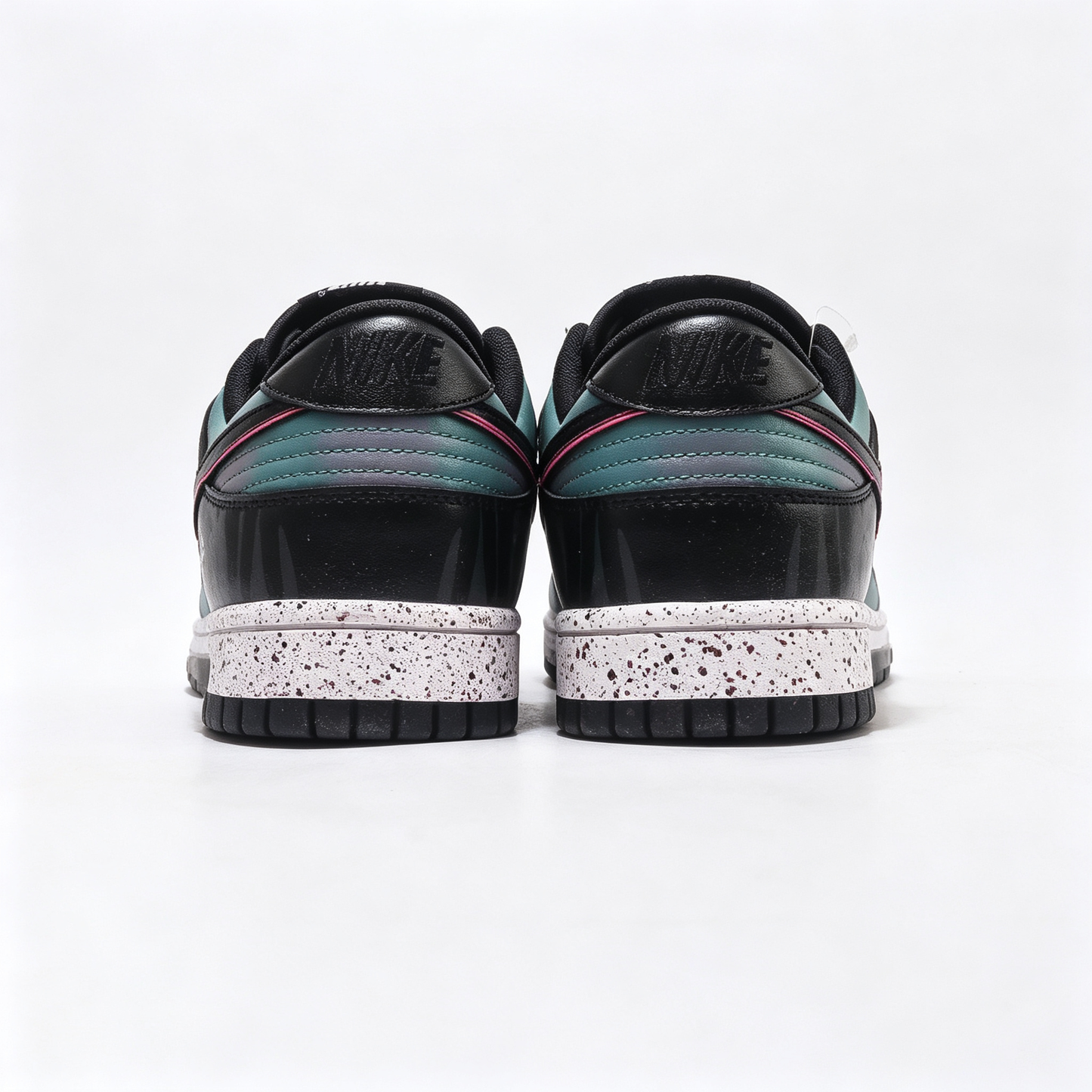 Nike Dunk Low 'Teal & Pink' – Custom Black Speckled Midsole Sneakers
