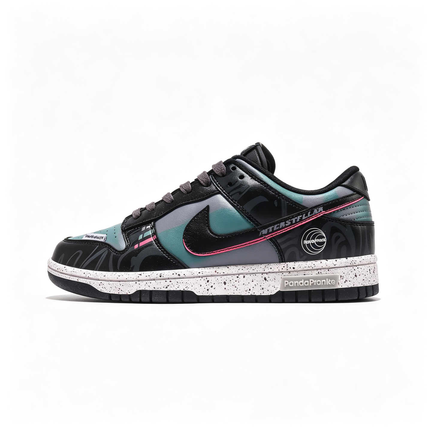 Nike Dunk Low 'Teal & Pink' – Custom Black Speckled Midsole Sneakers