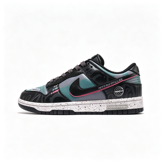 Nike Dunk Low 'Teal & Pink' – Custom Black Speckled Midsole Sneakers