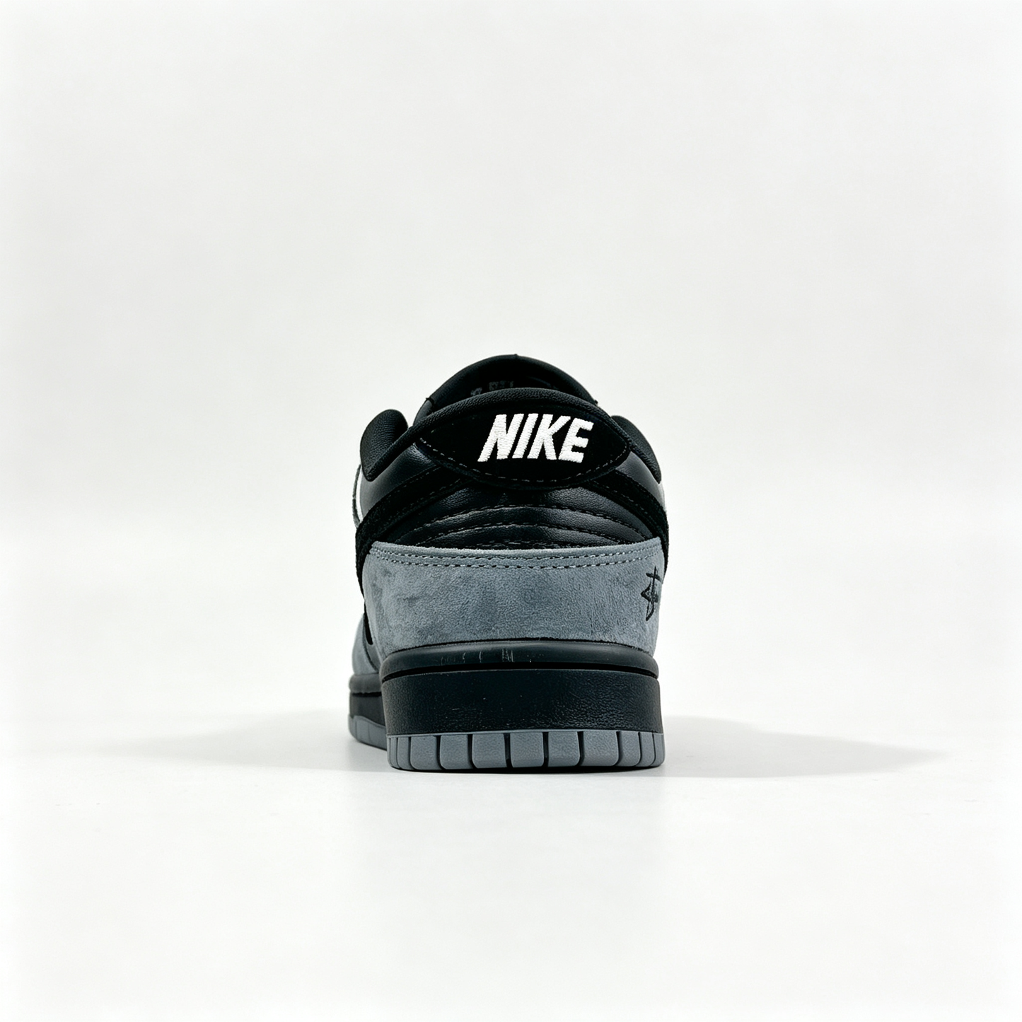 Nike Dunk Low 'Charcoal & Black' – Custom Printed Suede Sneakers