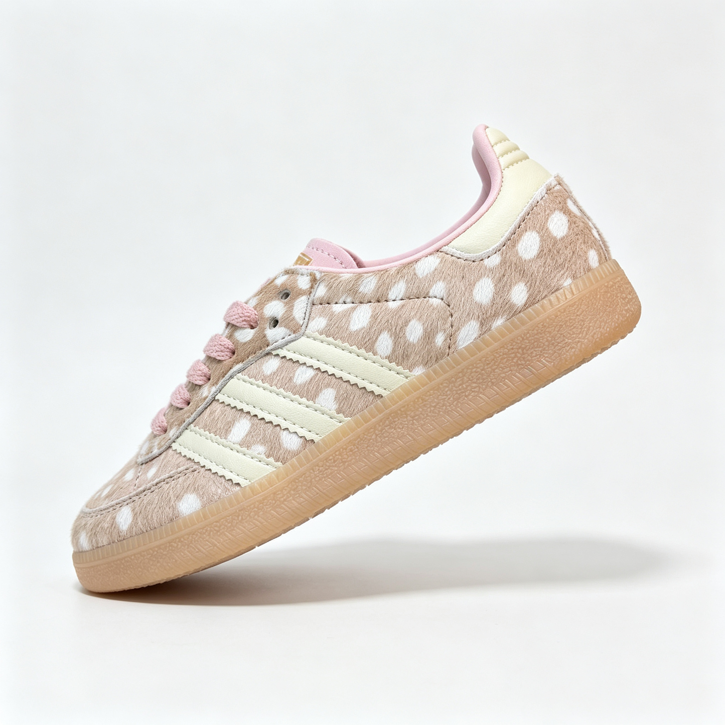adidas Originals Samba OG – Women's Brown Polka-Dot Pony Hair / Pink / Gum