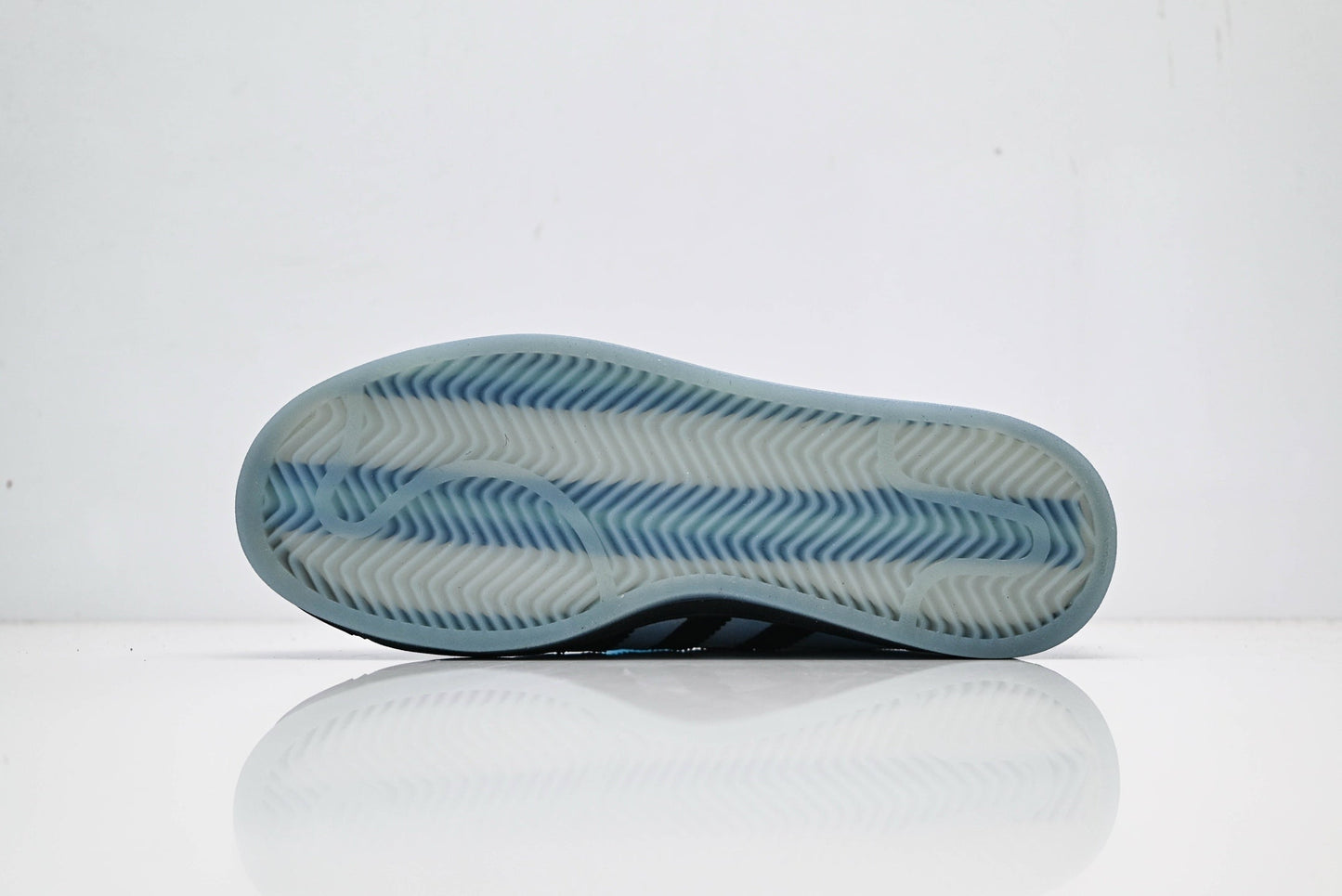 adidas Originals Superstar – Light Blue Upper with White 3-Stripes, Black Heel Tab & Gold Accents