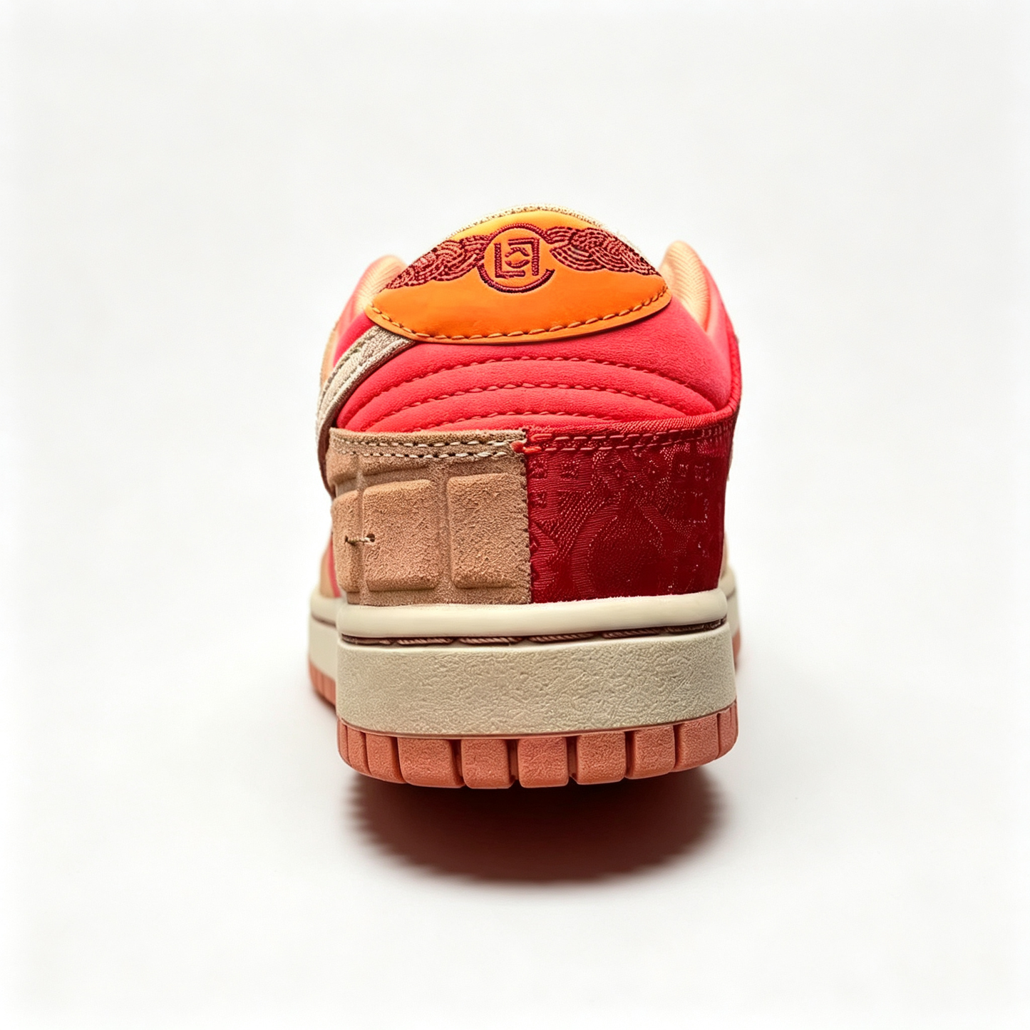 Nike Dunk Low 'Beige Peach' — Mixed-Material Textured Sneakers