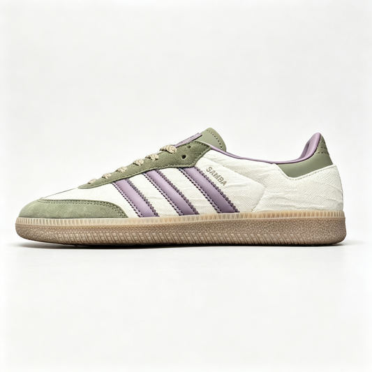 adidas Originals Samba OG Women's Sneakers – Off-White / Green / Lavender / Gum