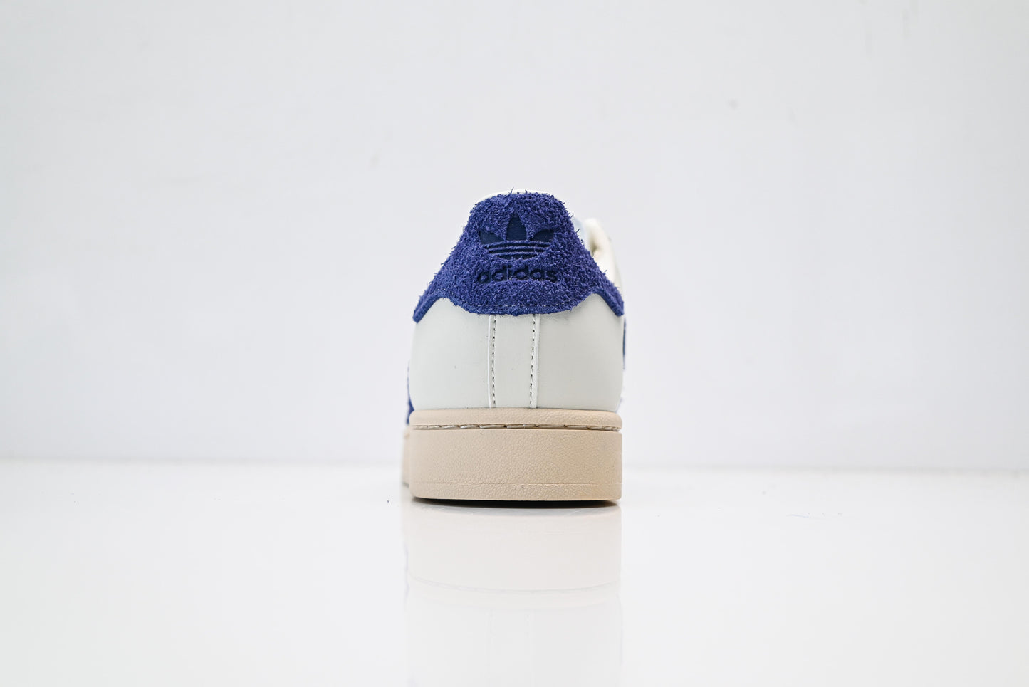 adidas Originals Superstar – Off-White Leather with Royal Blue Terry-Cloth 3-Stripes & Vintage Beige Shell Toe