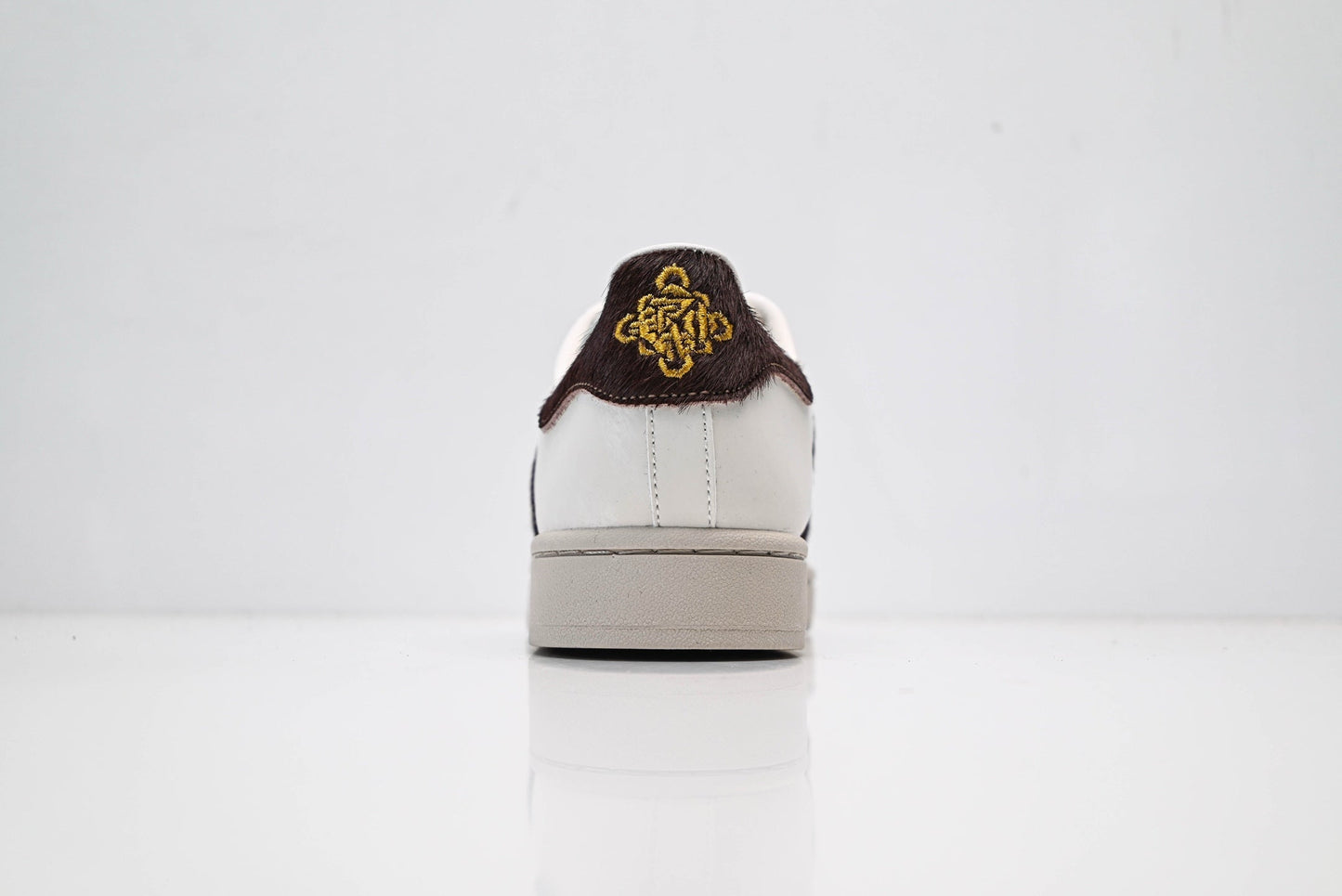 adidas Originals Superstar – Off-White & Brown Horsehair Upper with Red Accent & White Shell Toe