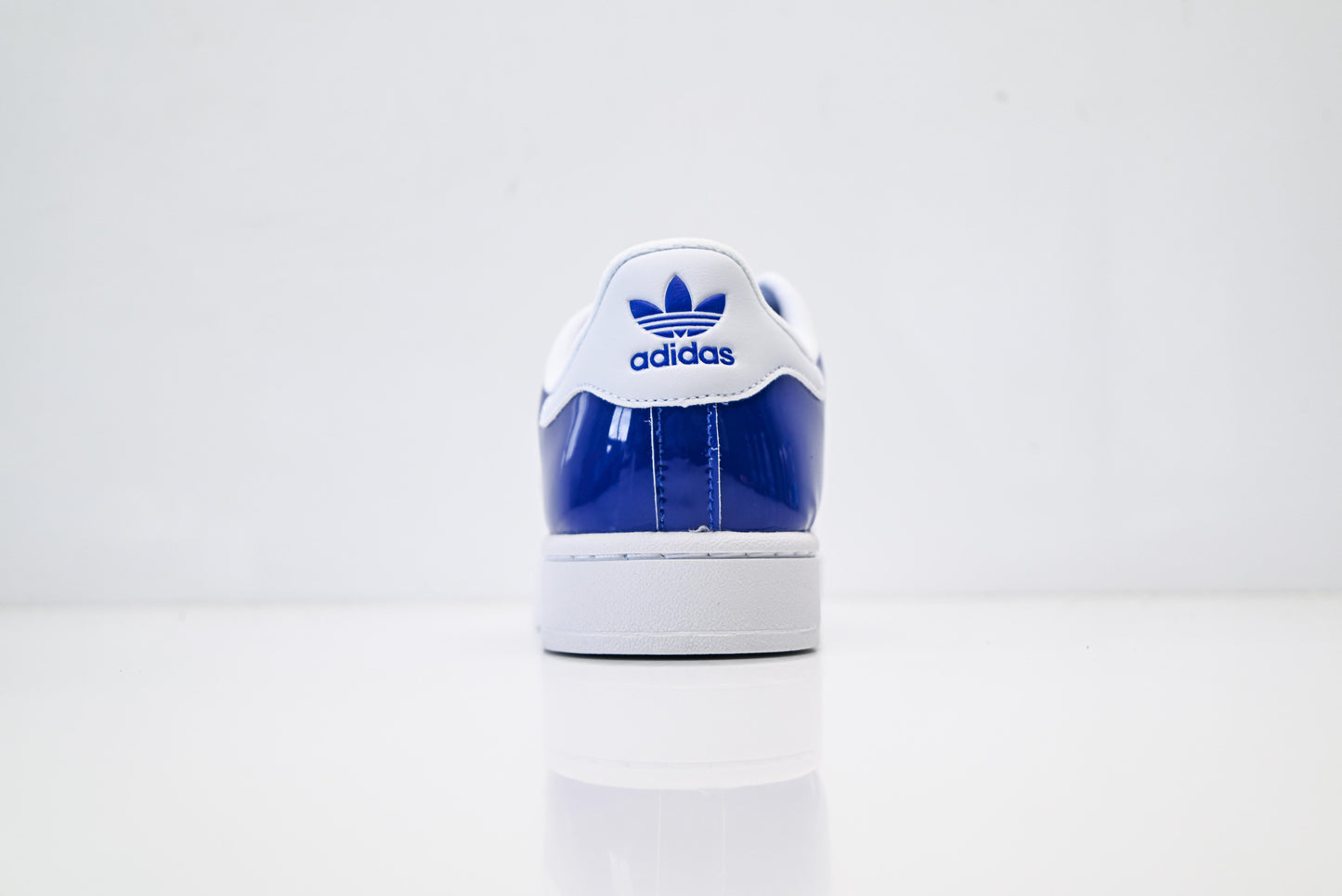 adidas Originals Superstar – Glossy Royal Blue Patent with White 3-Stripes Shell Toe
