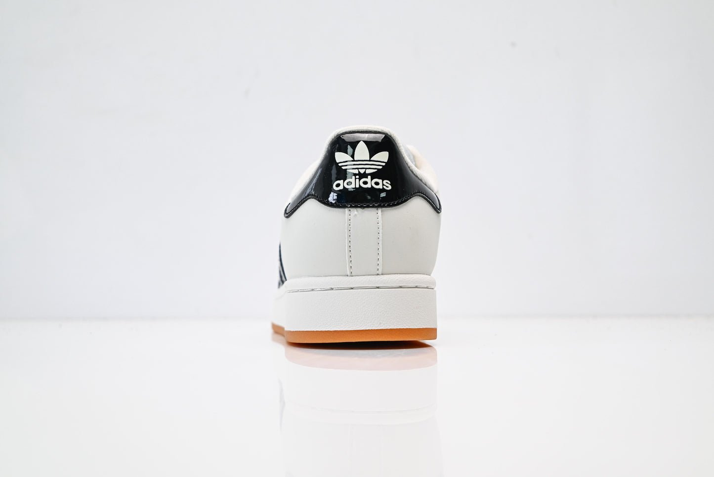 adidas Originals Superstar – Off-White Upper with Black Patent Accents & Gum Sole
