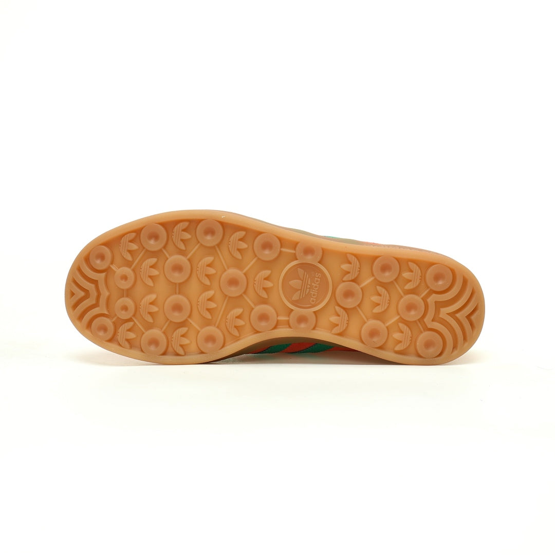 Adidas Originals Gazelle Indoor – Red / Green Gum Suede Low-Top Sneakers