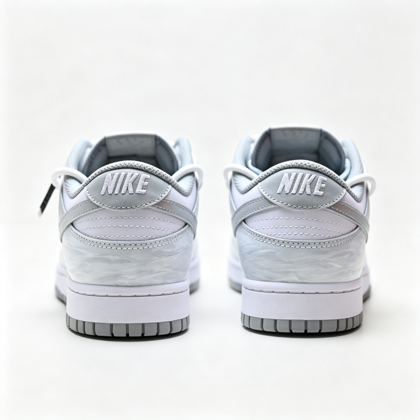 Nike Dunk Low BG — Marble Print / Light Blue / Silver Swoosh
