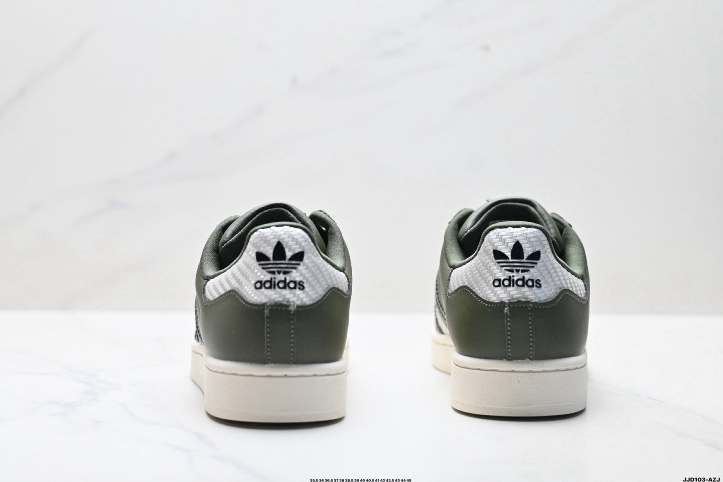 adidas Originals Superstar — Olive Green & Off-White Woven | Shell Toe