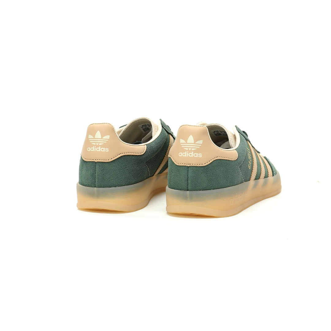 Adidas Originals Gazelle Indoor – Green / Beige Gum Suede Low-Top Sneakers