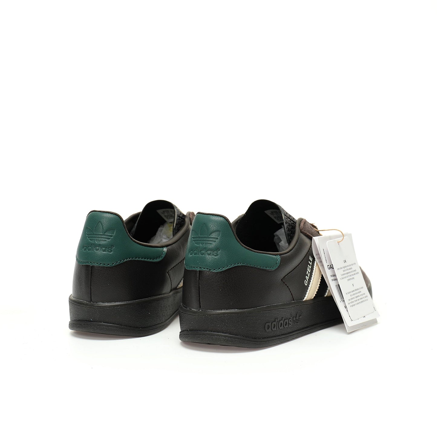 Adidas Originals Gazelle Indoor Dark Grey Black Cream Green Suede Sneaker