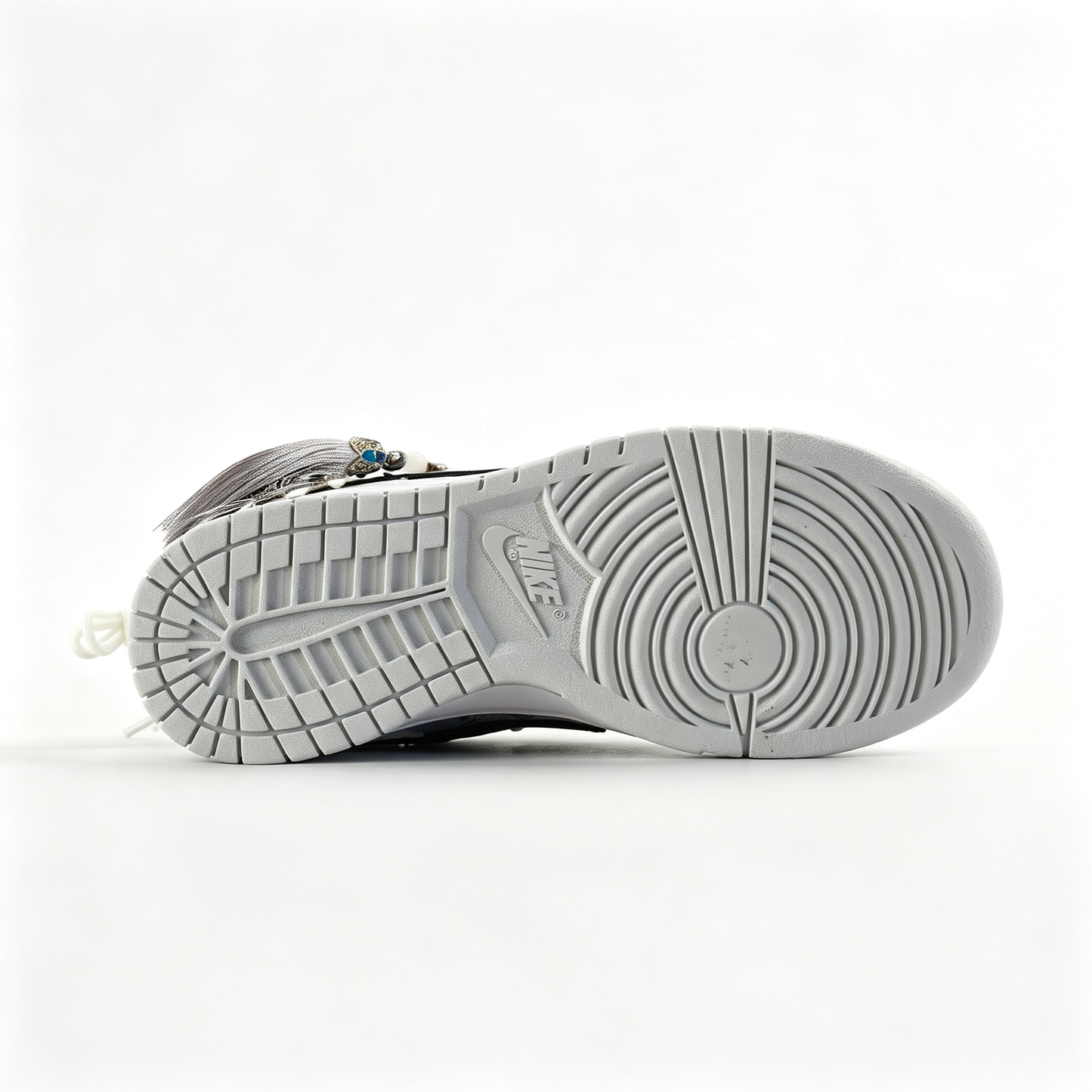 Nike Dunk Low 'Eastern' – Custom White & Black Chinese-Style Pattern Deconstructed Sneakers