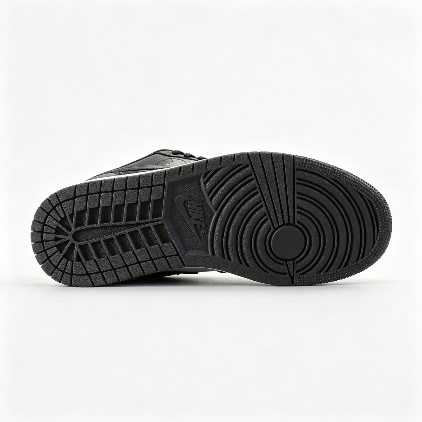 Air Jordan 1 Low 'Black & Light Grey' – White Leather Low-Top Sneakers