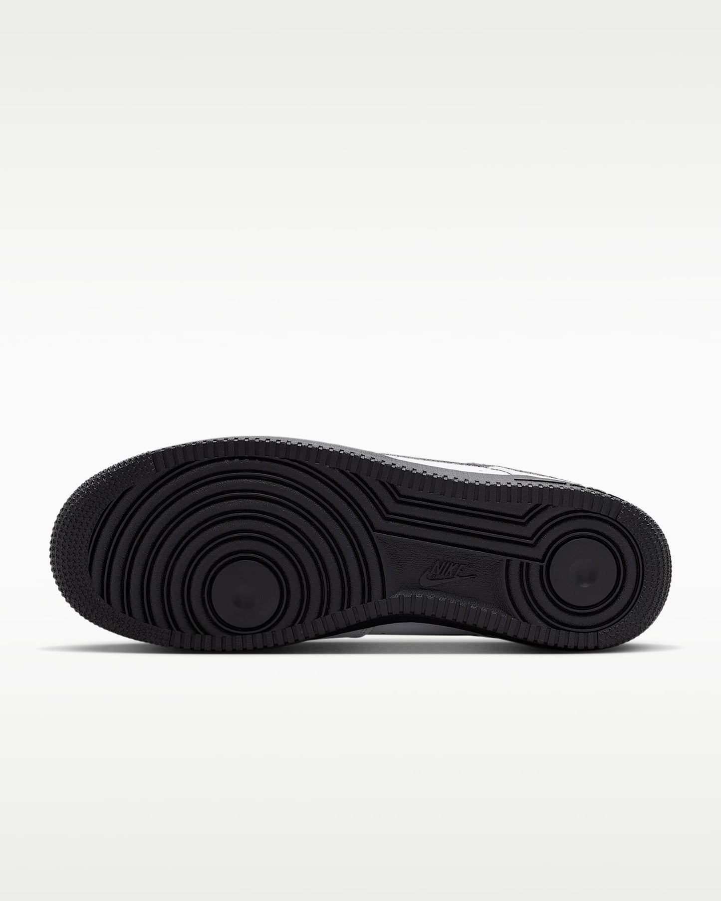 Nike Air Force 1 '07 White Black Swoosh Black Outsole Sneakers