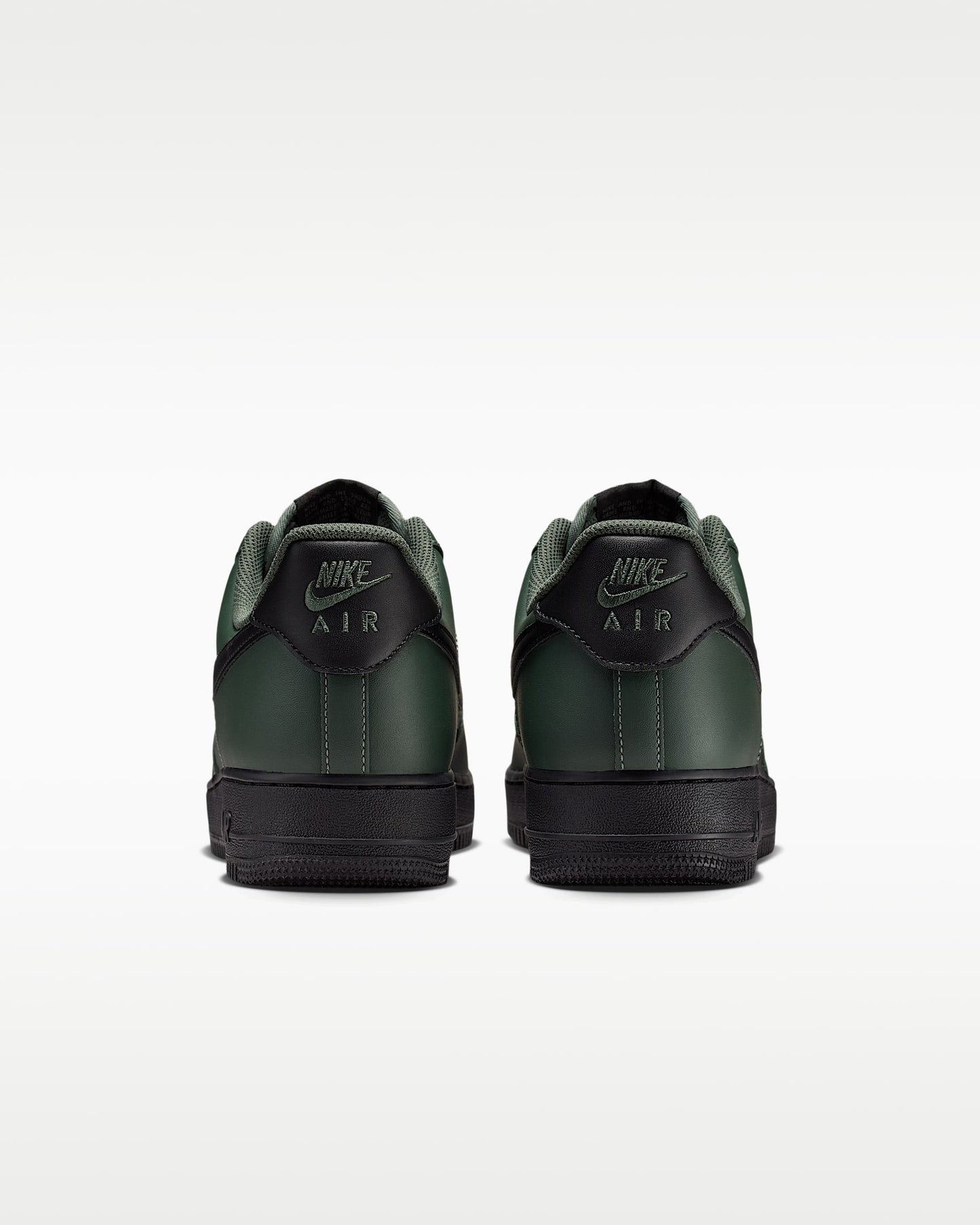 Nike Air Force 1 '07 Dark Green Black Swoosh Sneakers