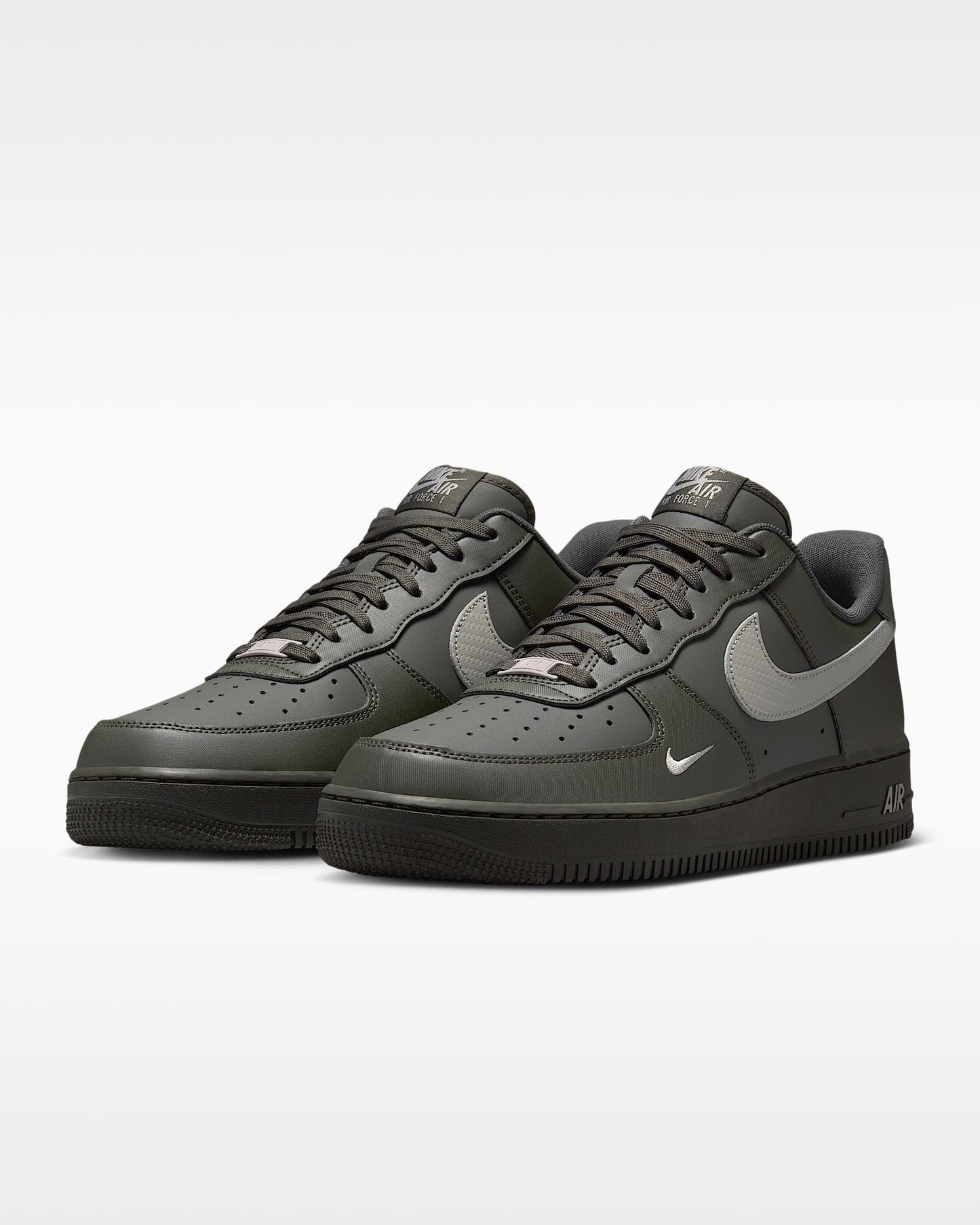 Nike Air Force 1 '07 Dark Olive Grey and Black Sneakers
