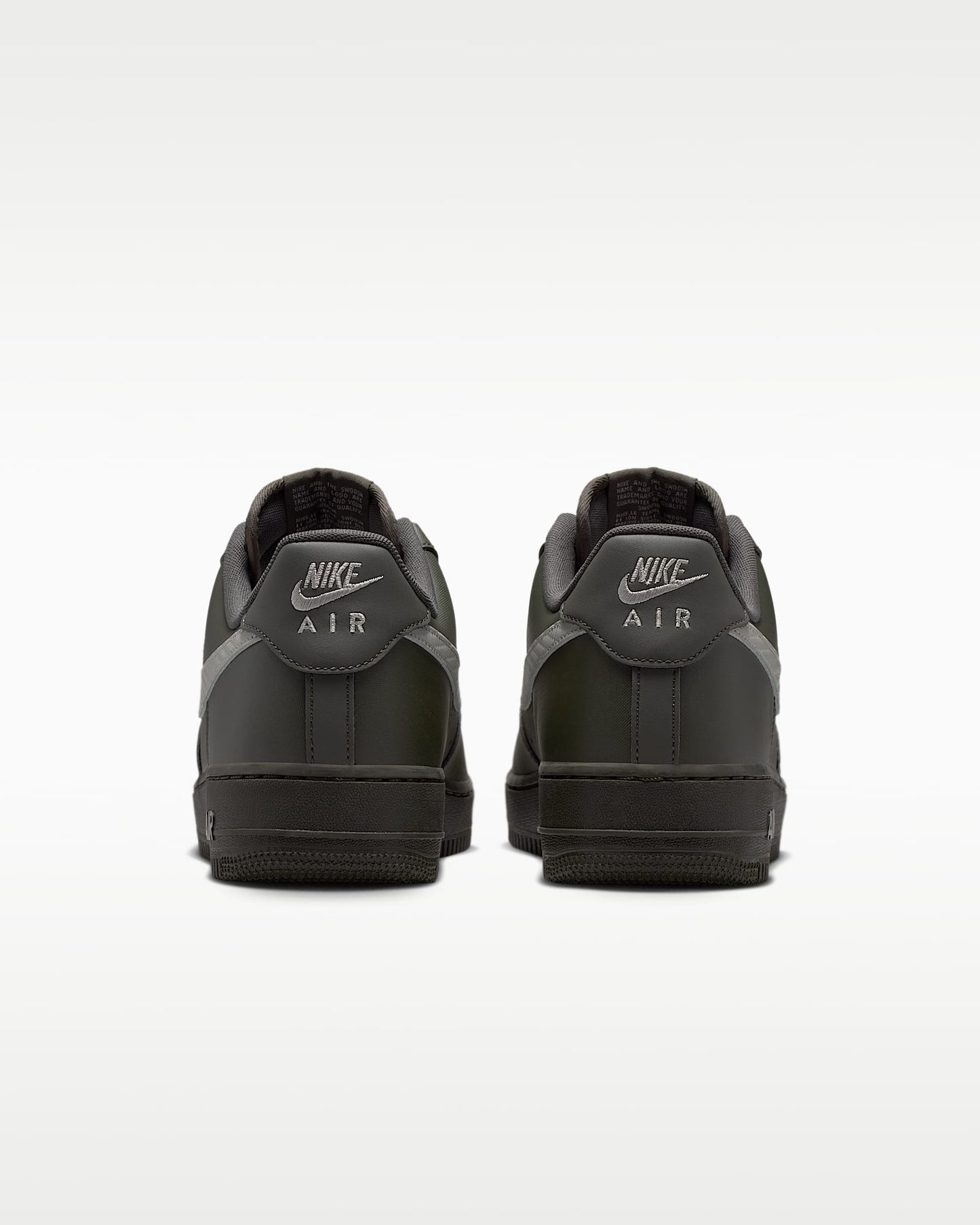 Nike Air Force 1 '07 Dark Olive Grey and Black Sneakers