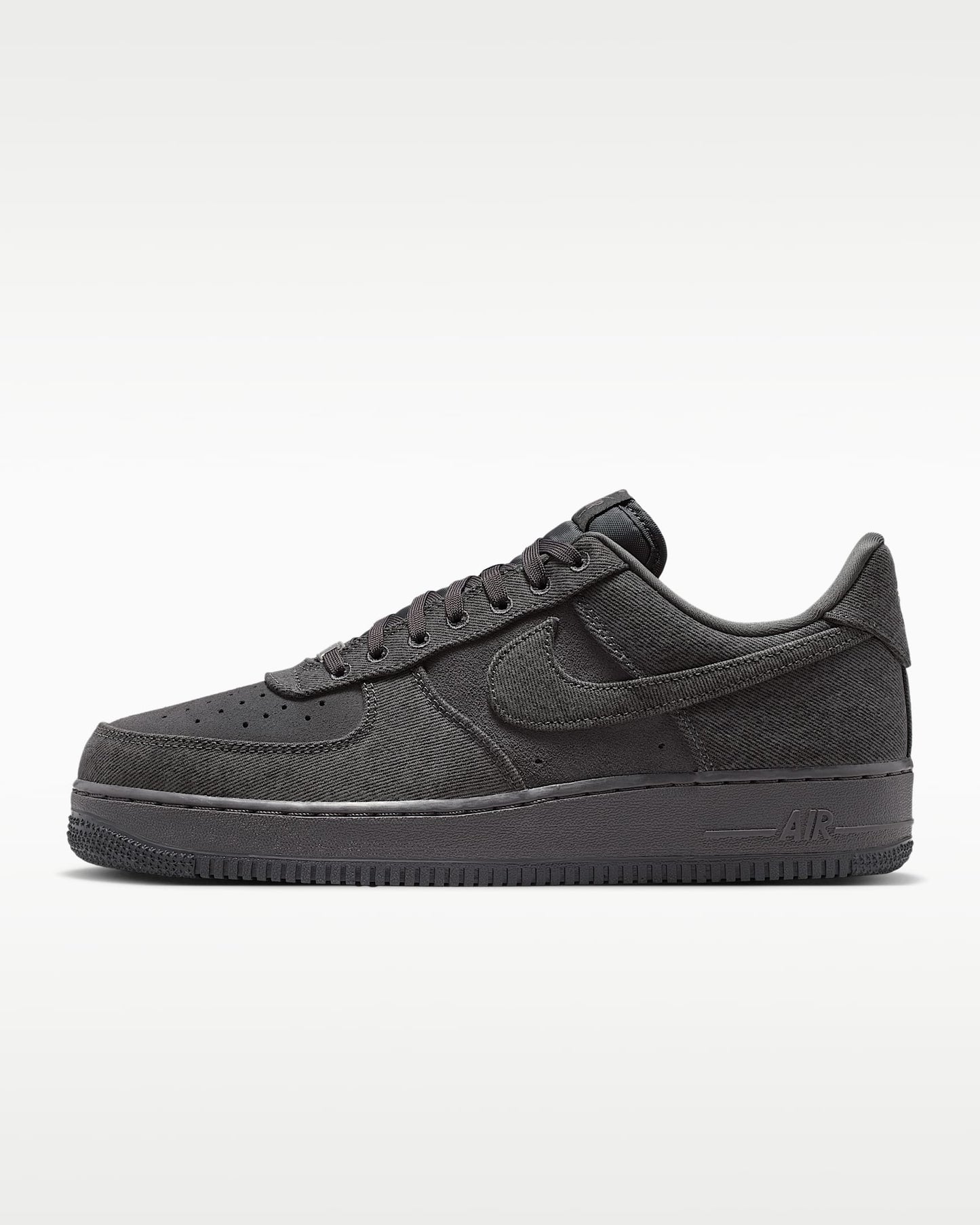 Nike Air Force 1 '07 Black Denim Sneakers