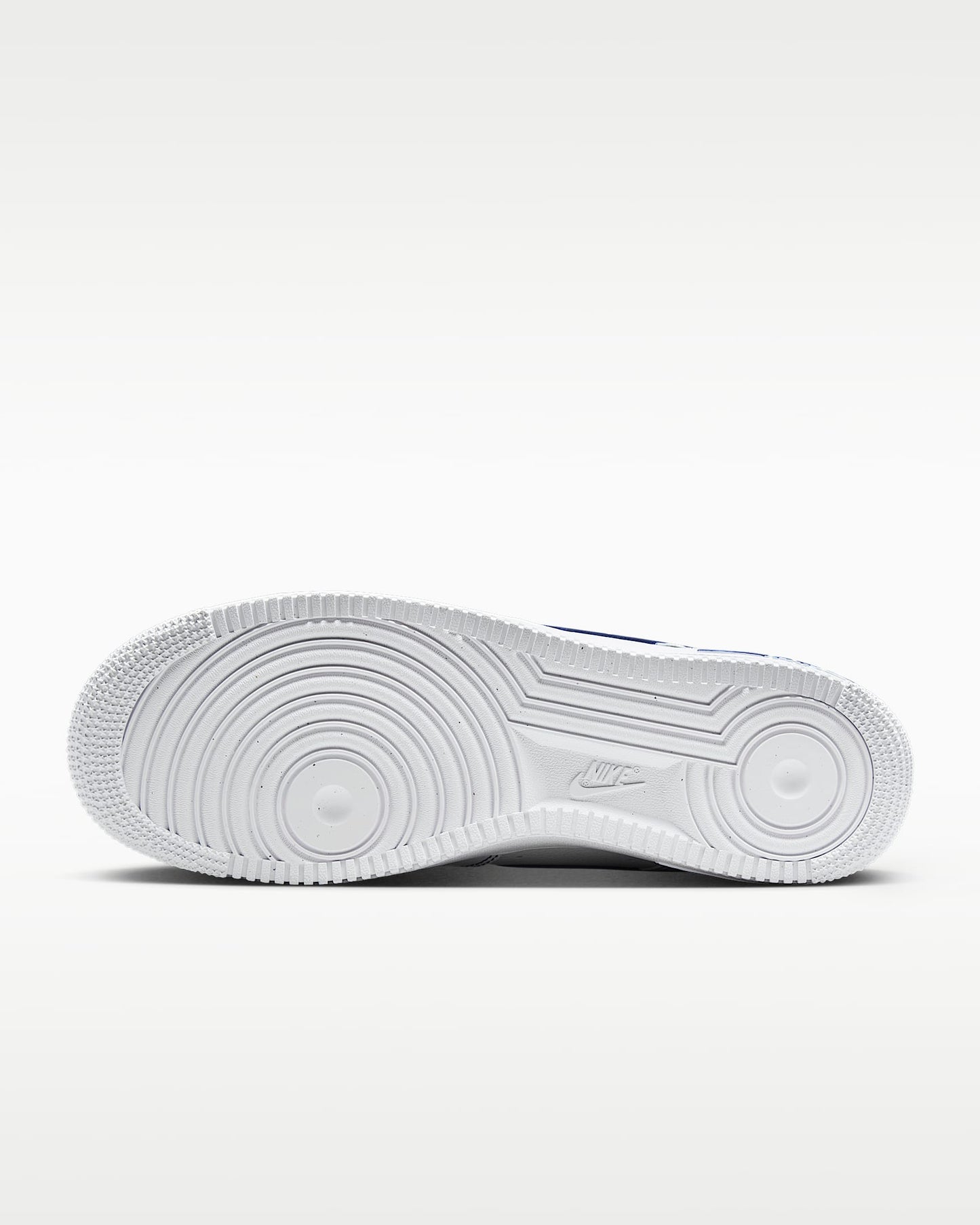 Nike Air Force 1 '07 White Blue Contrast Stitching Sneakers