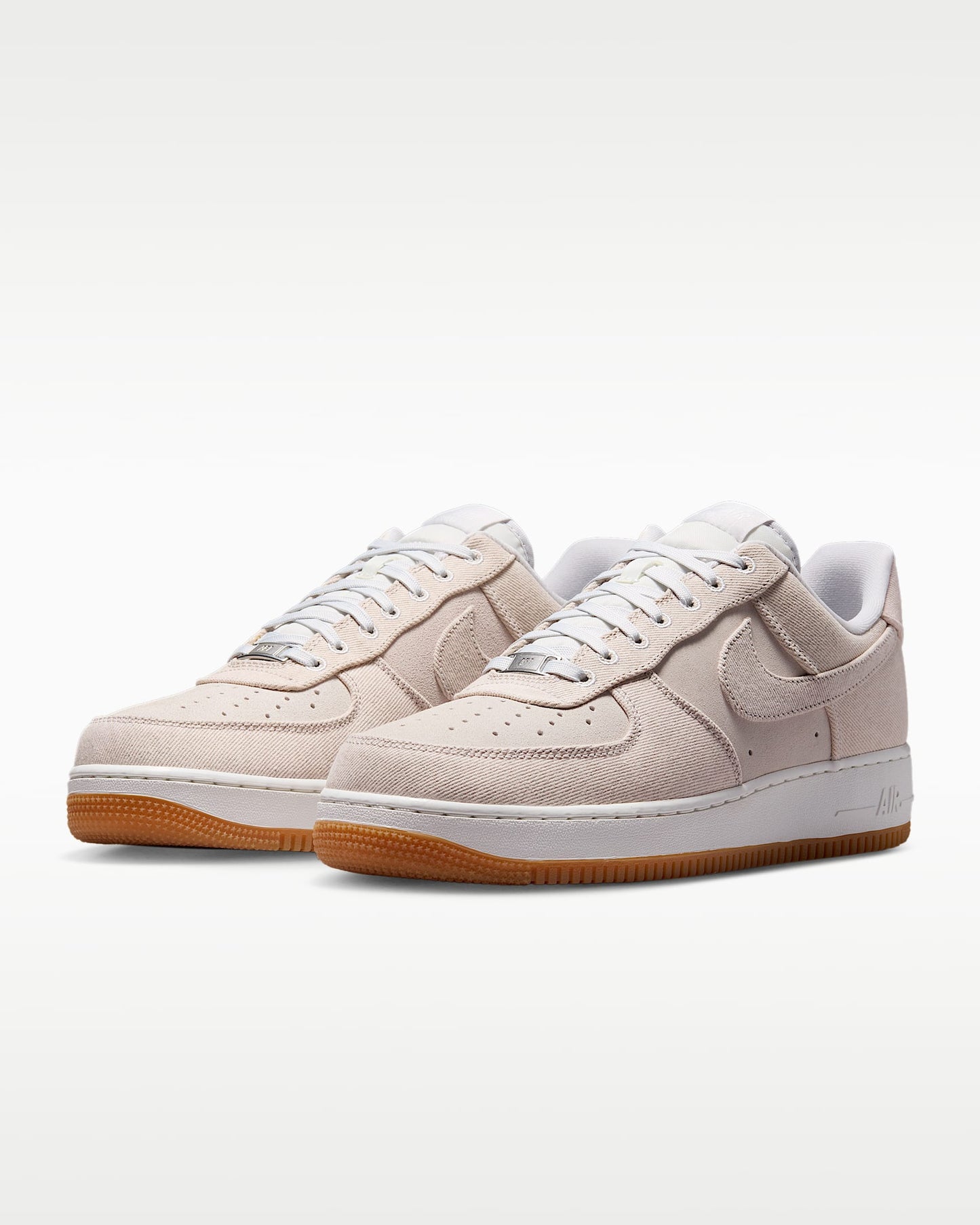 Nike Air Force 1 '07 Light Beige Denim Gum Sneakers