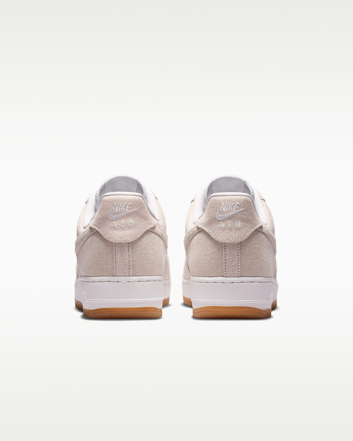 Nike Air Force 1 '07 Light Beige Denim Gum Sneakers