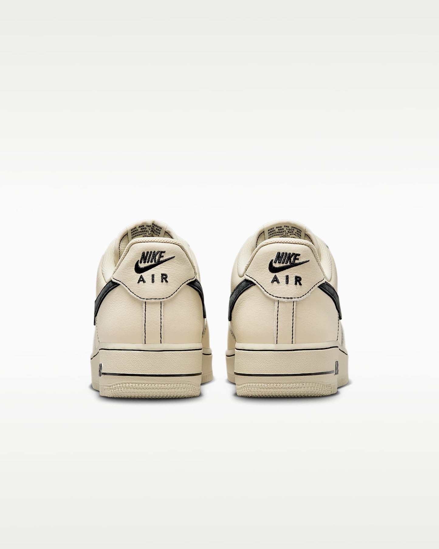 Nike Air Force 1 '07 Cream Black Contrast Stitching Sneakers