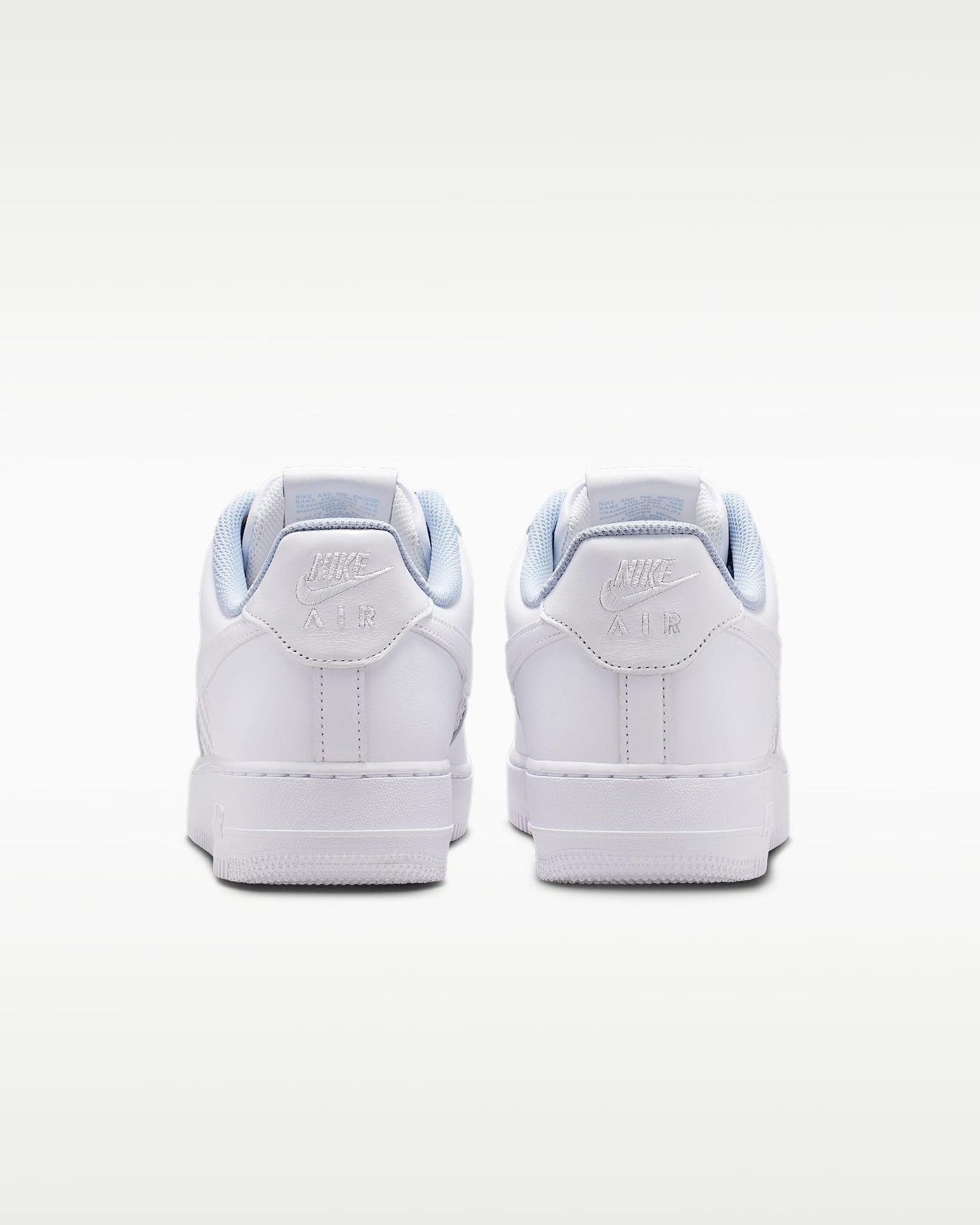 Nike Air Force 1 '07 White Woven Detail Blue Rope Laces Sneakers