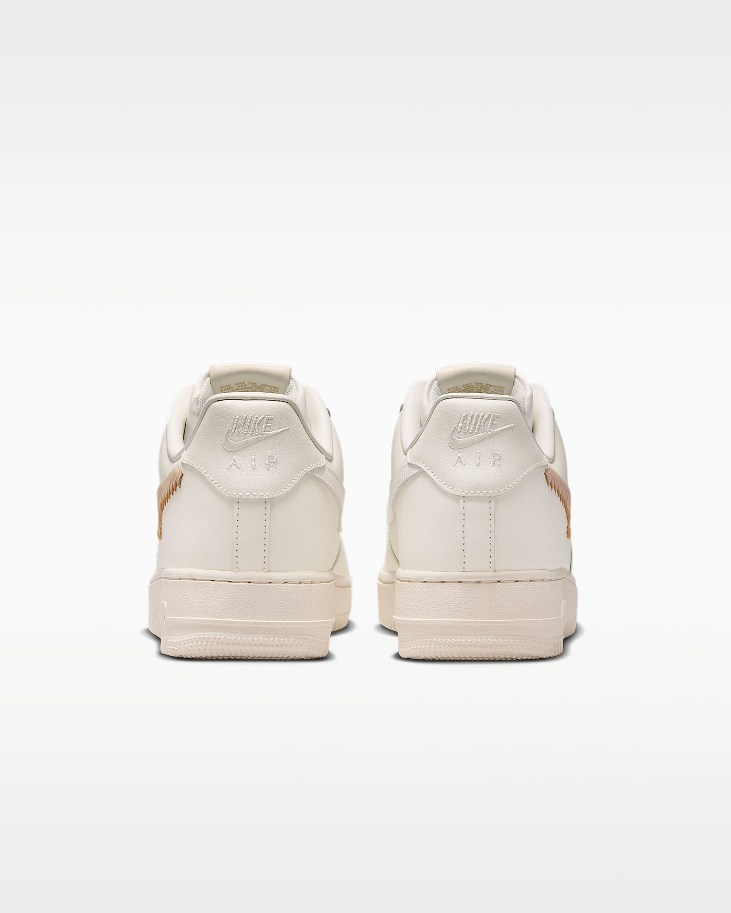 Nike Air Force 1 '07 Sail Beige Stitched Swoosh Sneakers
