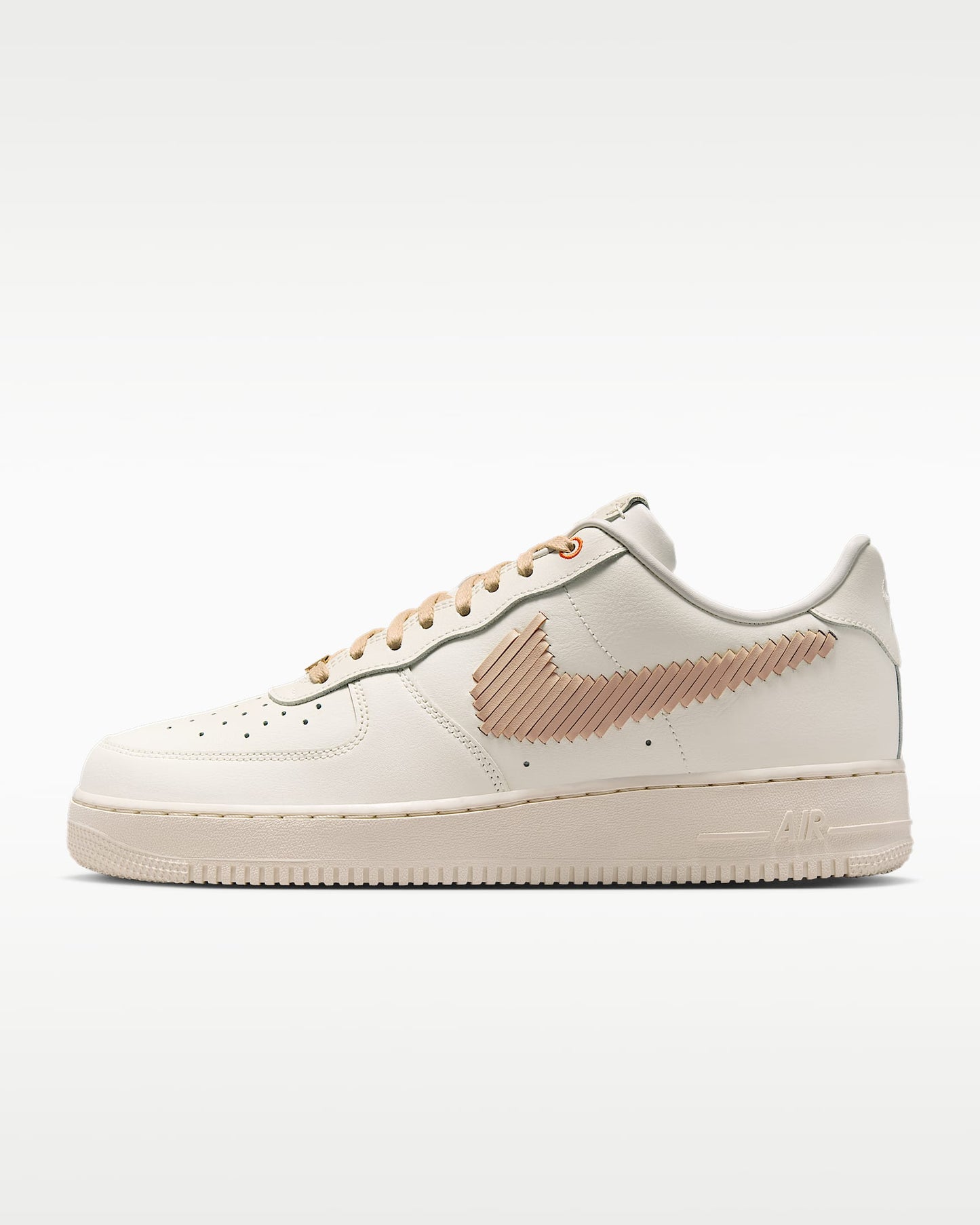 Nike Air Force 1 '07 Sail Beige Stitched Swoosh Sneakers