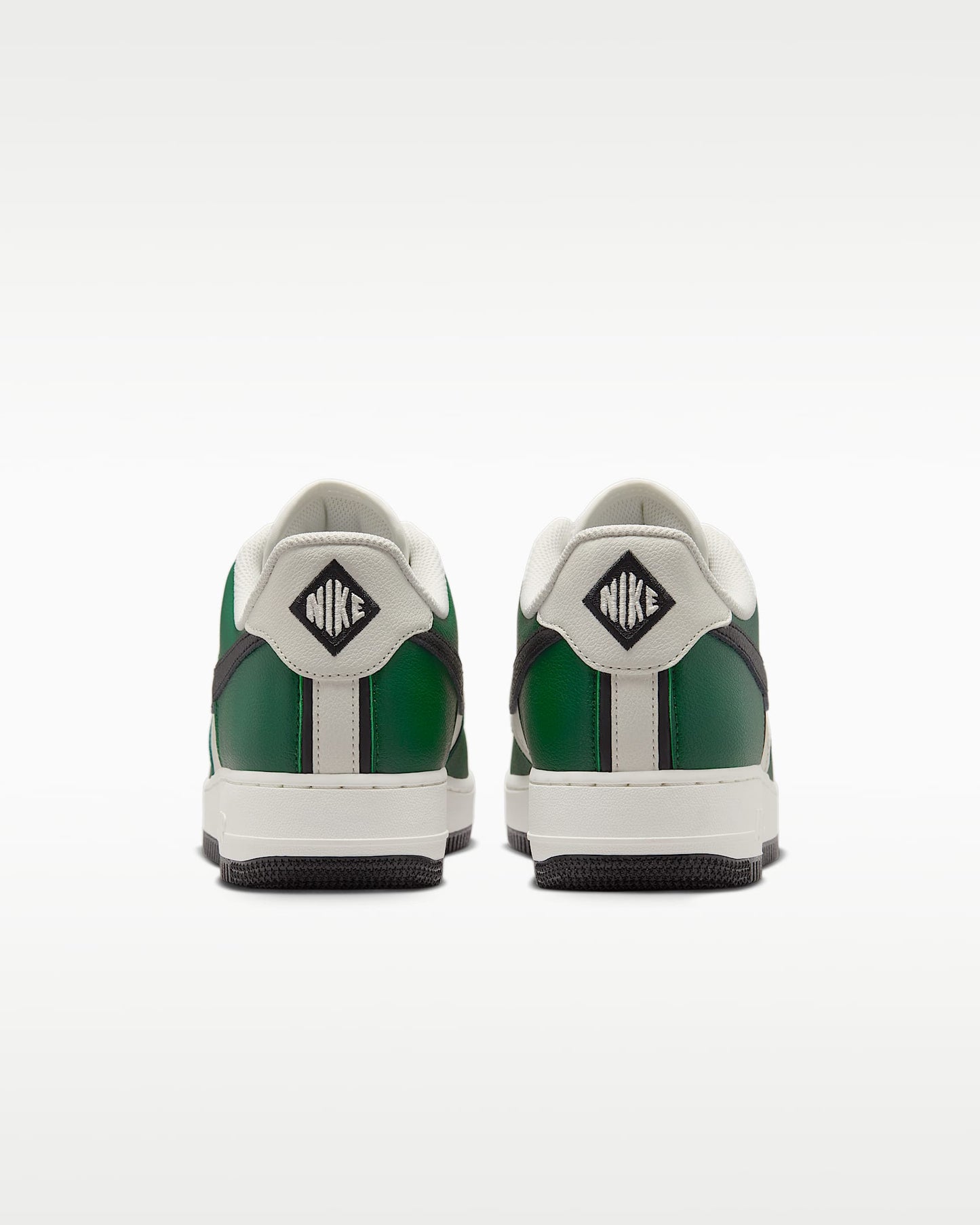 Nike Air Force 1 '07 Green Off-White Black Swoosh Sneakers