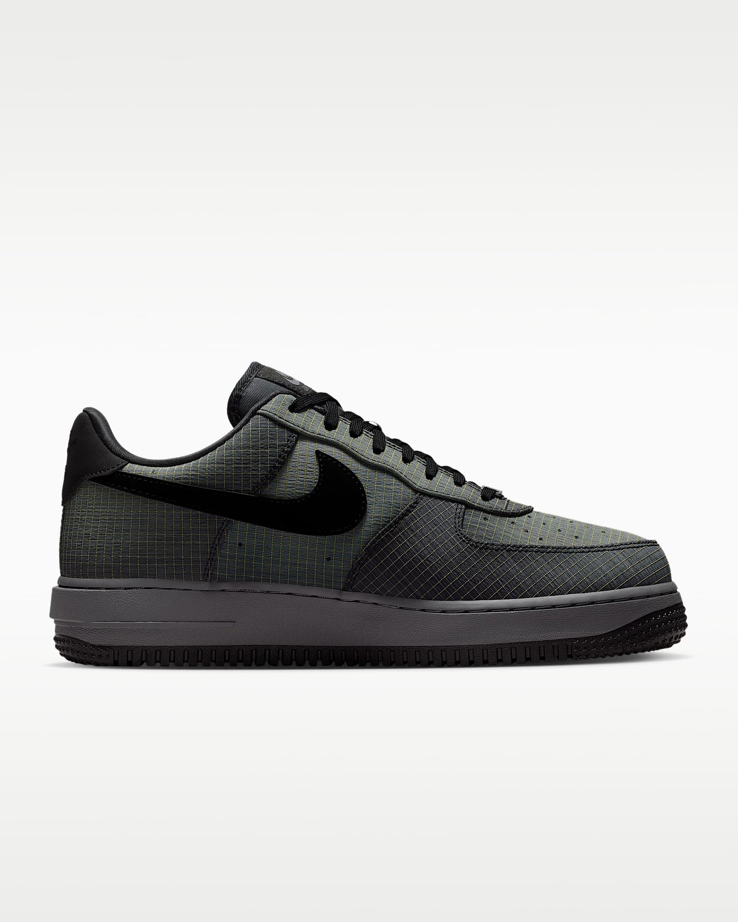 Nike Air Force 1 '07 Dark Grey Grid Fabric Vibram Outsole Sneakers