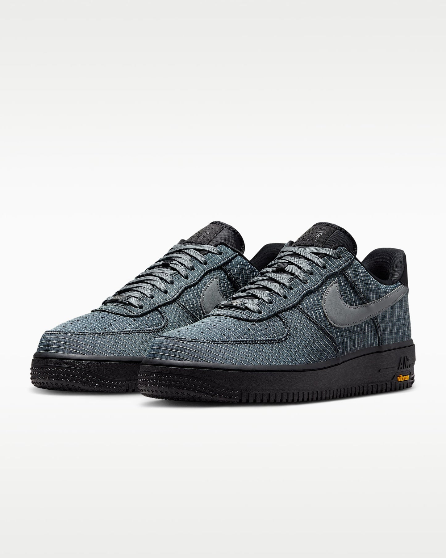 Nike Air Force 1 '07 Teal Grid Fabric Vibram Outsole Sneakers