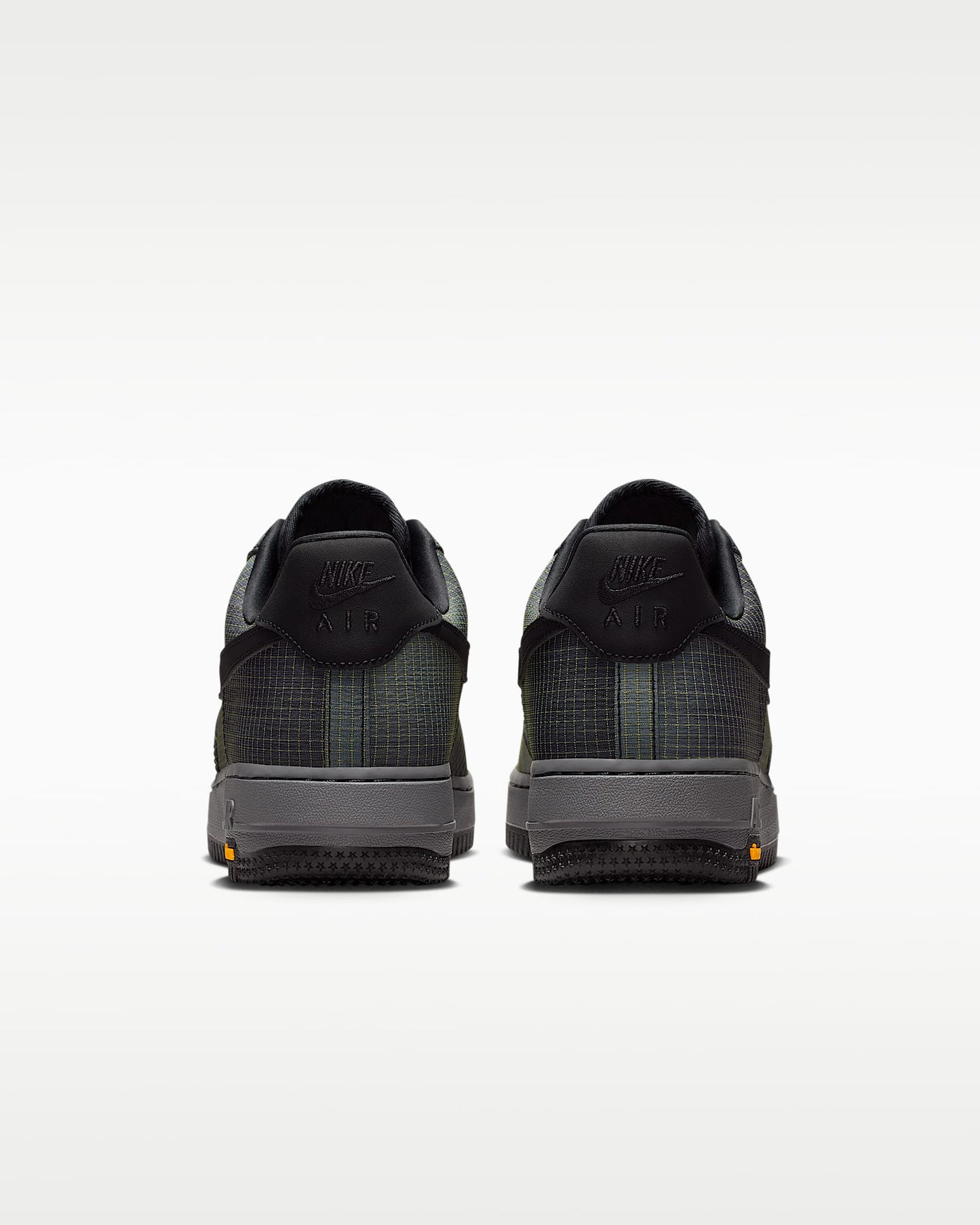 Nike Air Force 1 '07 Dark Grey Grid Fabric Vibram Outsole Sneakers