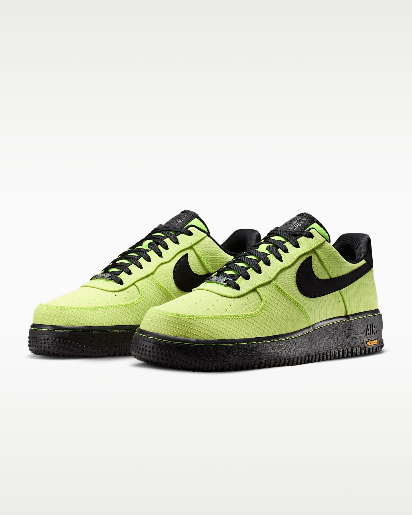 Nike Air Force 1 '07 Volt Grid Fabric Vibram Outsole Sneakers